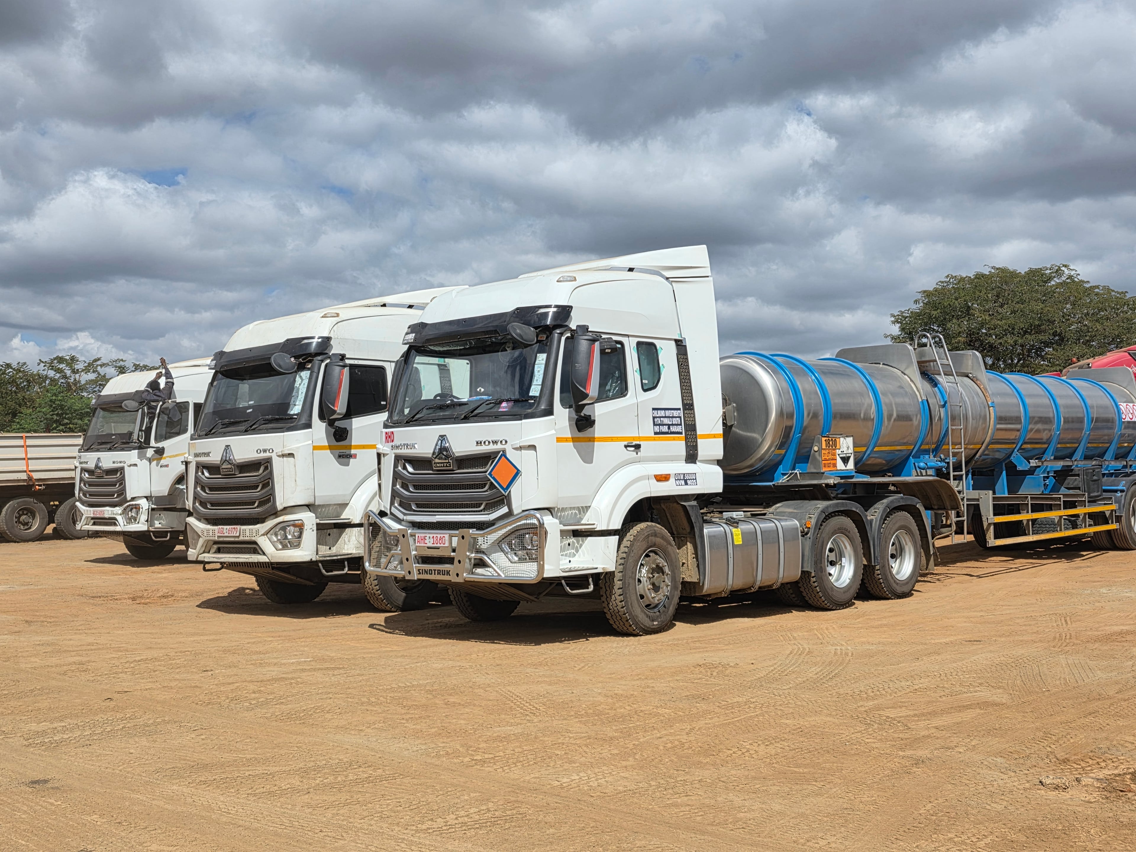 Specialist acid transport trucks in the Chilmund fleet.