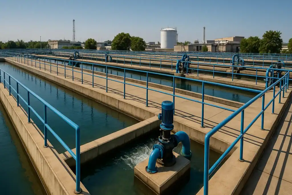 Modern water treatment and infrastructure serving communities and industry